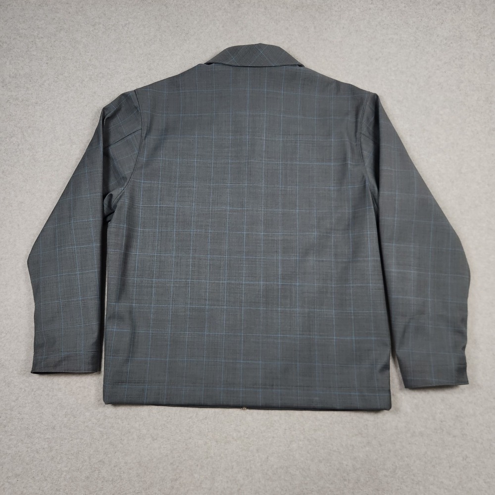 Vintage Tiger Woods Jacket Mens Large Blue Window Pane Plaid Nike Golf Full Zip - Picture 3 of 14